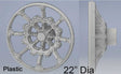 Locomotive Brake Wheel -- 8 Spoke Cast Style Pkg (2) Plastic-1