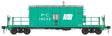 N9 Transfer Caboose - Ready to Run -- Penn Central #18260 (Early, Jade Green, white, silver roof)-1
