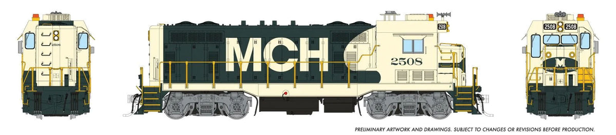 EMD CF7 Square Cab - Standard DC -- Midwest Coal Hauling #2511 (red, black, white)-1
