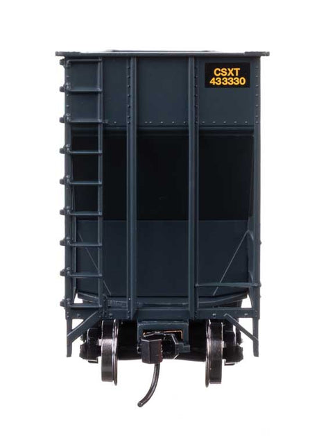 73' Greenville 7,000 Cubic Foot Wood Chip Hopper - Ready to Run -- CSX #433330 (Patched Family Lines L&N/FLS)-4