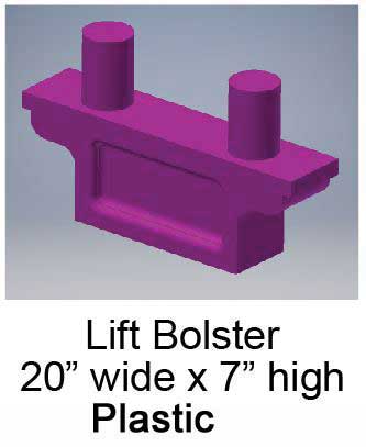 Locomotive Deck Lift Bolsters -- Pkg (4) Plastic-1