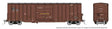 Trenton Works 5277 Cubic Foot Boxcar  3-Pack - Ready to Run -- Tomahawk Railway TR Set #1 (Boxcar Red, yellow Conspicuity Stripes)-1