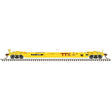 40' Rebuilt Well Car - 2-Rail - Ready to Run - Premier -- TTX (yellow, red, Next Load Any Road Logo)-1