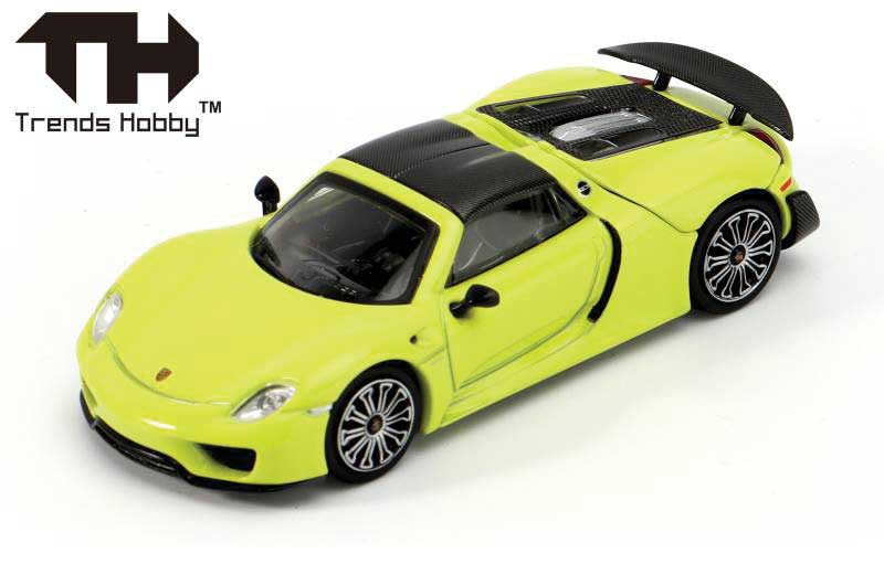 Porsche 918 Spyder - Assembled -- Flourescent Yellow-Green-1