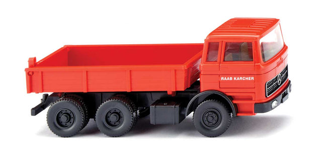 1963-1967 Mercedes-Benz Low-Side Dump Truck - Assembled -- Raab Karcher (red, black)-1