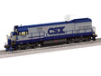 GE U30C- 3-Rail - Legacy Sound, Smoke and Control -- CSX #7220 (Early, gray, blue)-1