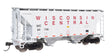 37' 2980 Cubic-Foot 2-Bay Covered Hopper - Ready to Run -- Wisconsin Central #84736-1