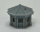 Octagon Building with Roof -- Kit - Unpainted Cast Resin-2