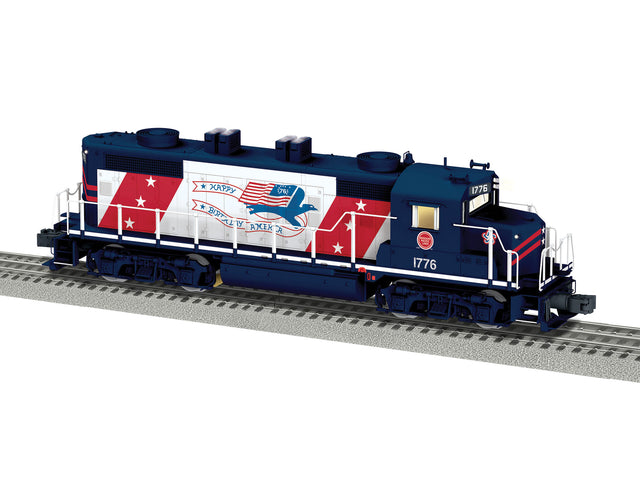 EMD GP18 - 3-Rail w/Legacy Sound & Control -- Missouri Pacific #1776 (Bicentennial, blue, white, red)-1