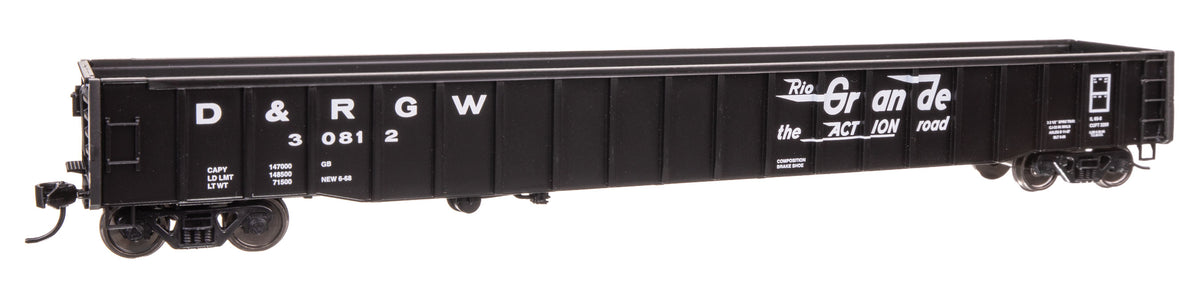 65' Thrall Mill Gondola - Ready To Run -- Denver & Rio Grande Western(TM) #30812-1