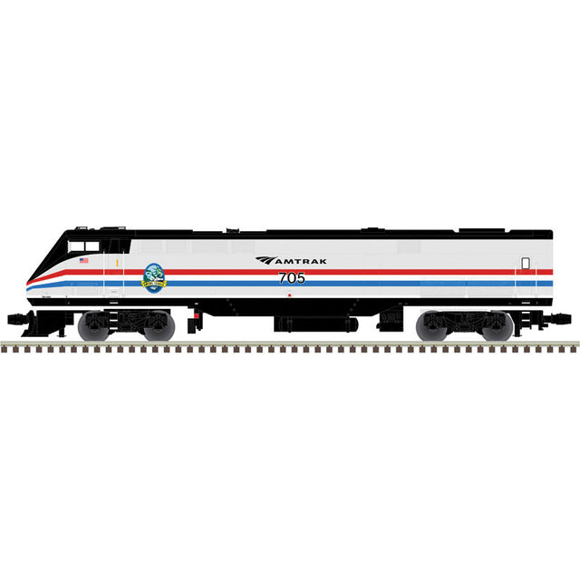 GE P42 Genesis - 2-Rail - Proto-Sound 3.0 & DCS - Premier(TM) -- Amtrak #705 (Empire Service, Phase III Heritage, silver, red, white, blue, g-1