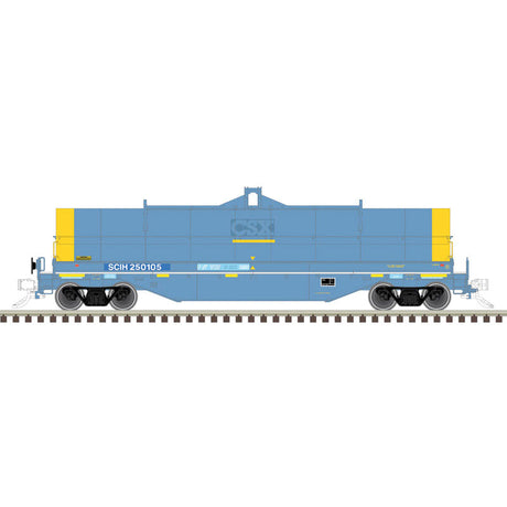 42' Coil Car w/Fishbelly Side Sill - 3-Rail - Ready to Run - Master(R) -- South Chicago & Indiana Harbor  SCIH (Ex-CSX, blue, yellow)-2