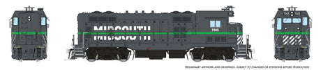EMD CF7 Square Cab - Standard DC -- MidSouth Rail Corporation #7009 (red, black, white)-1