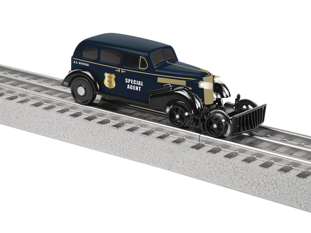Early Inspection Vehicle - 3-Rail - TMCC Control -- Police/Dry Agent (Navy Blue)-1
