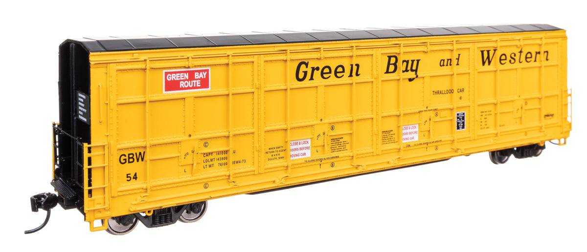 56' Thrall All-Door Boxcar - Ready to Run -- Green Bay & Western #54-2