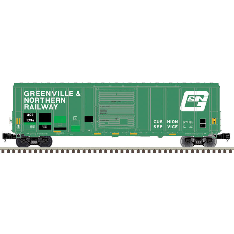 PS 5344 Single-Door Boxcar - 3-Rail - Ready to Run -- Alabama Gulf Coast (Patched Ex-GRN, green, white)-1