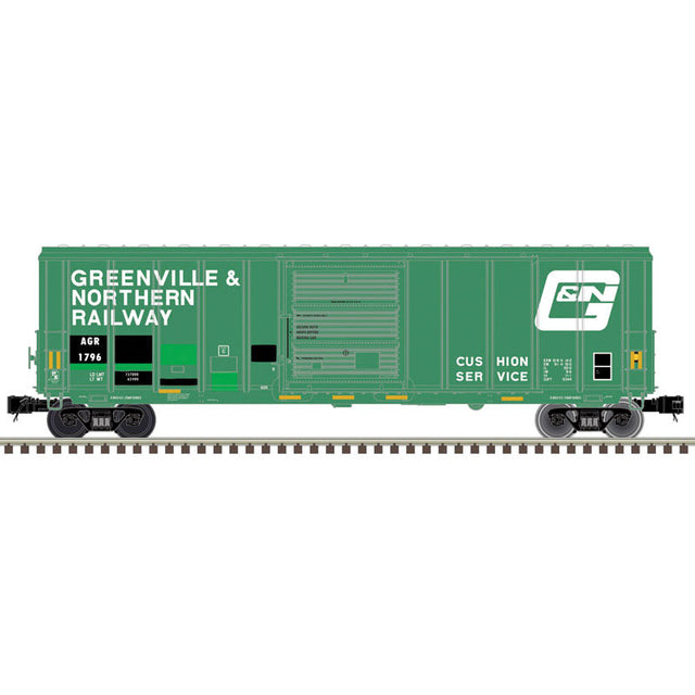 PS 5344 Single-Door Boxcar - 3-Rail - Ready to Run -- Alabama Gulf Coast (Patched Ex-GRN, green, white)-1
