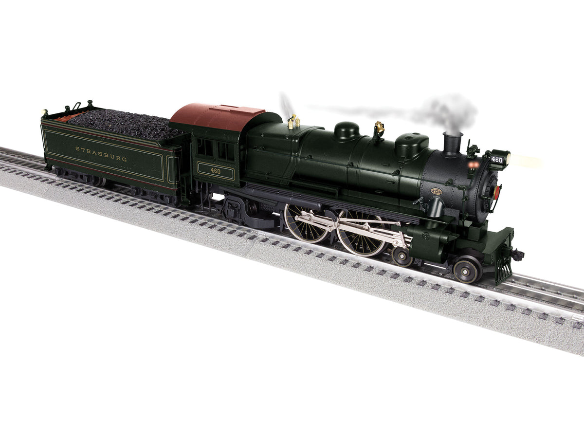4-4-2 Atlantic - 3-Rail w/Legacy Control, Sound & Smoke -- Strasburg #460 (black, Tuscan)-1