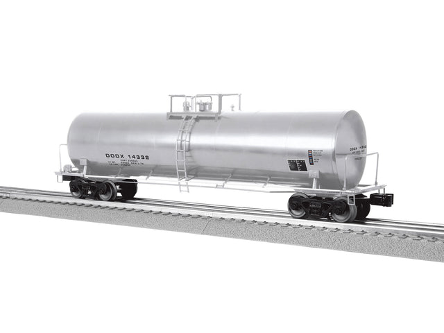 50' Tank Car - 3-Rail - Ready to Run -- Department of Defense DODX #14332 (silver)-1