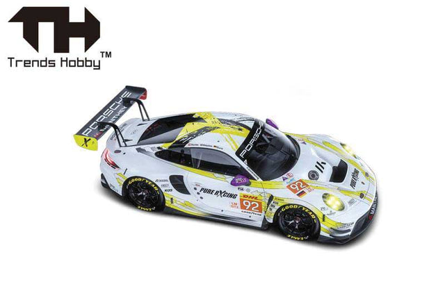 Porsche 911 GT3 - Assembled -- #92 Le Mans 24 Hour (white, yellow)-1