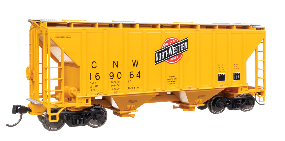 37' 2980 Cubic-Foot 2-Bay Covered Hopper - Ready to Run -- Chicago & North Western(TM) #169064-1