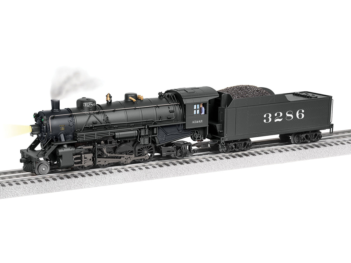 2-8-2 Mikado - 3-Rail w/Sound, LionChief(R) Plus 2.0 Remote & Bluetooth -- Santa Fe #3286 (black)-1