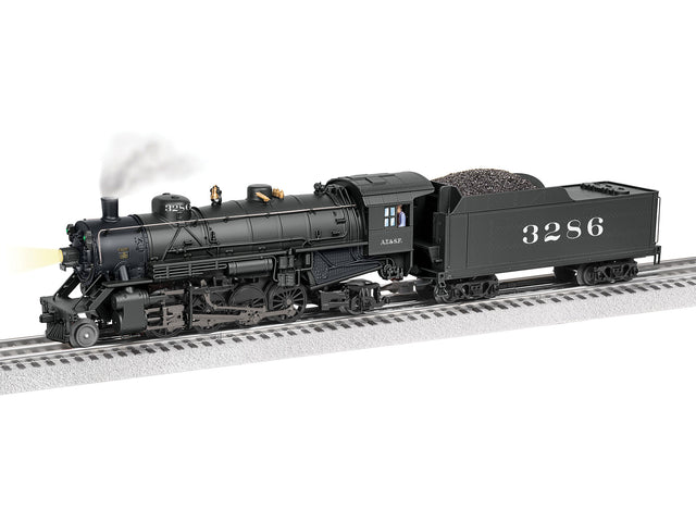 2-8-2 Mikado - 3-Rail w/Sound, LionChief(R) Plus 2.0 Remote & Bluetooth -- Santa Fe #3286 (black)-1
