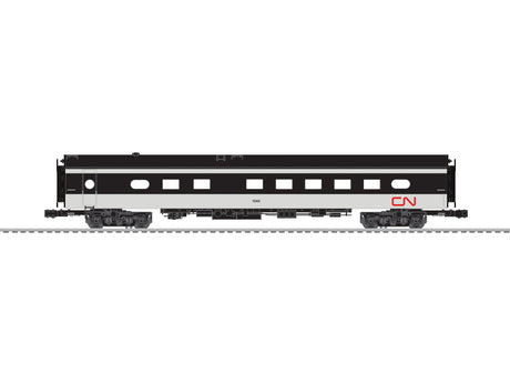 18" Smooth-Side Diner with StationSounds - 3-Rail - Ready to Run -- Canadian National #1345 (1960s black, light gray, red)-1