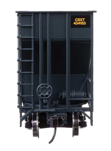 73' Greenville 7,000 Cubic Foot Wood Chip Hopper - Ready to Run -- CSX Transportation #434153 (Patched Family Lines SCL/FLS)-3